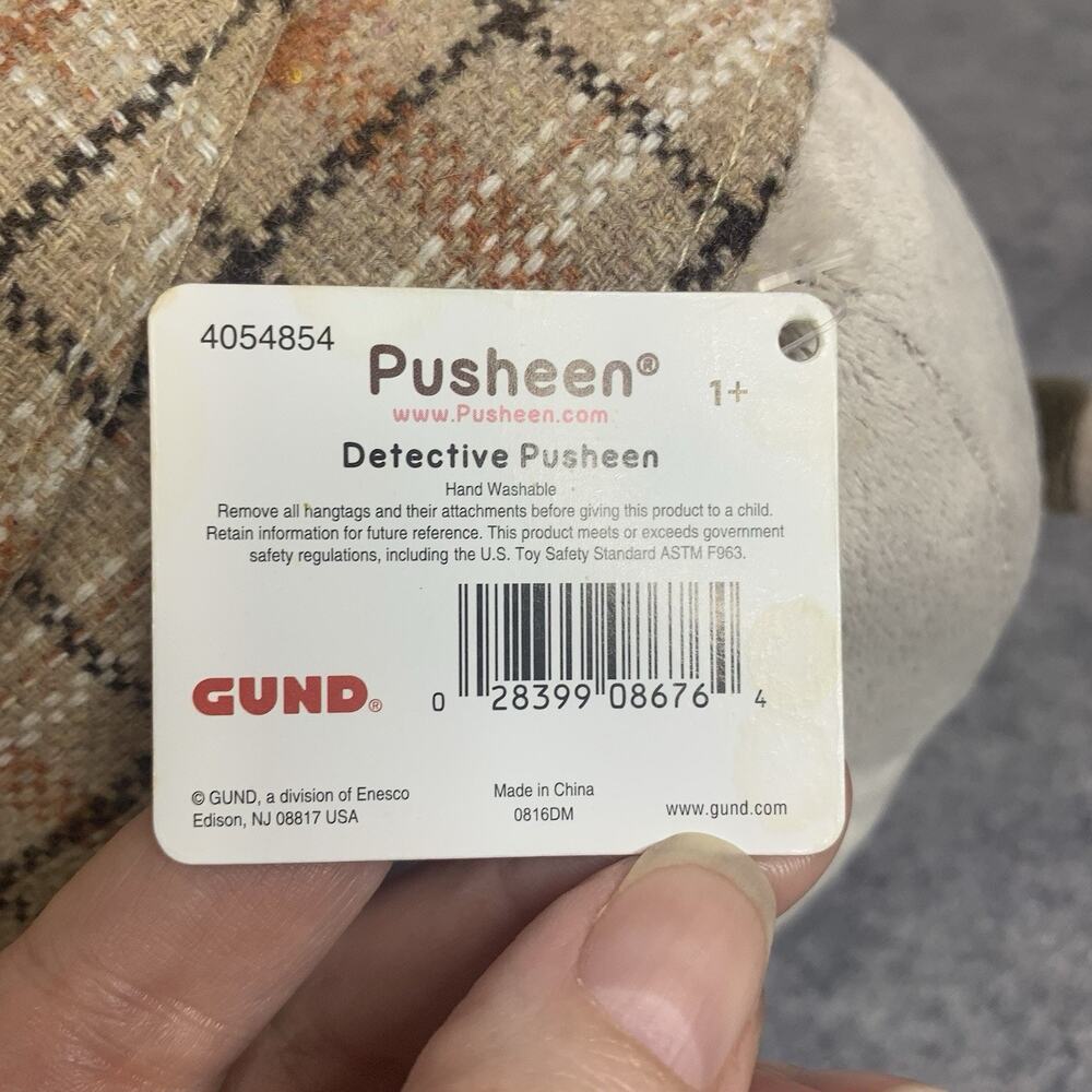 Pusheen Detective Plush UK Exclusive 12 inches Gund from 2016 New with Tags RARE - Picture 5 of 10